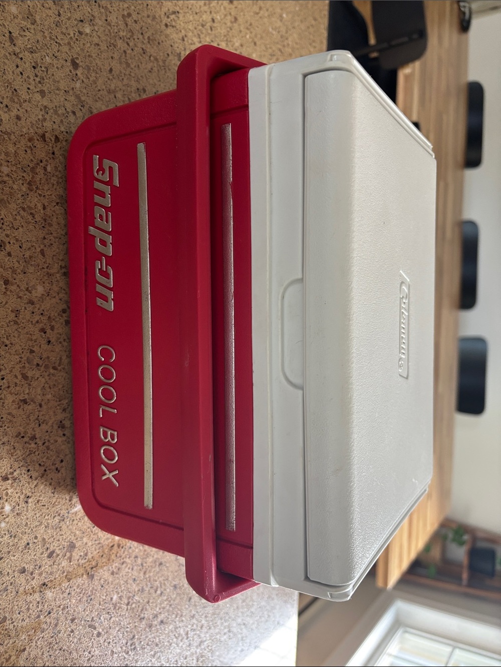 Snap-on Red and White Cool Box